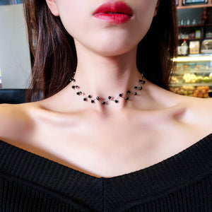 Torques Bijoux Simple Cross Strand Beaded Chokers Necklaces
